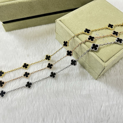 [Eternal Jewelry]CLOVER 6 MOTIF  ONYXS BRACELET