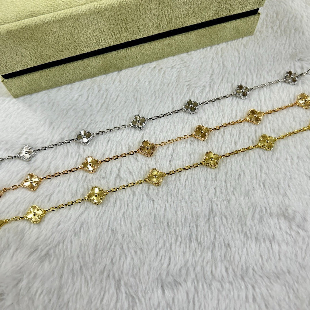 [Eternal Jewelry]CLOVER 6 MOTIF DIAMOND BRACELET