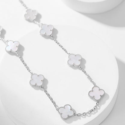 [Eternal Jewelry]CLOVER 10 MOTIFS WHITE MOTHER OF PEARL NECKLACE