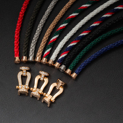 [Eternal Jewelry]FORCE LARGE HORSESHOE HALF DIAMOND BRACELET ROSE GOLD