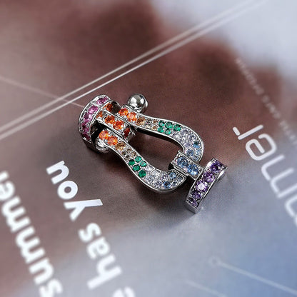 [Eternal Jewelry]FORC LARGE HORSESHOE  COLORED DIAMOND BRACELET SILVER