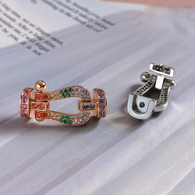 [Eternal Jewelry]FORCE LARGE HORSESHOE  COLORED DIAMOND BRACELET ROSE GOLD