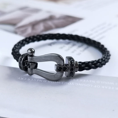 [Eternal Jewelry]FORCE LARGE SERIES HORSESHOE BLACK SAMURAI BRACELET