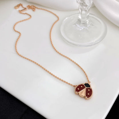 [Eternal Jewelry]LUCKY  CARNELIANS LADYBUG NECKLACE