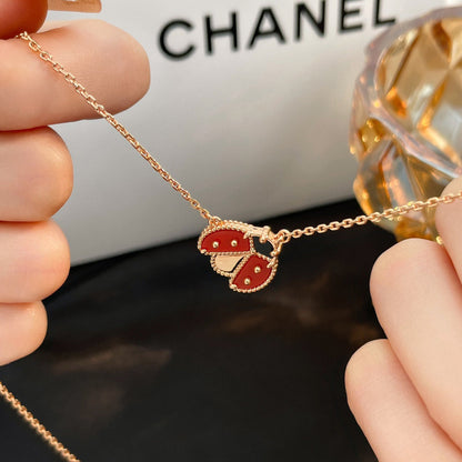 [Eternal Jewelry]LUCKY  CARNELIANS LADYBUG NECKLACE