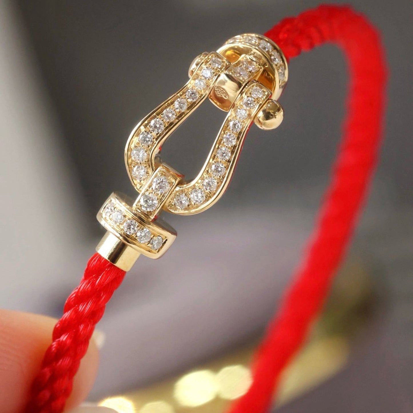 [Eternal Jewelry]FORCE LARGE HORSESHOE FULL DIAMOND BRACELET GOLD