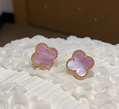 [Eternal Jewelry]Clover Mini Pink Earrings