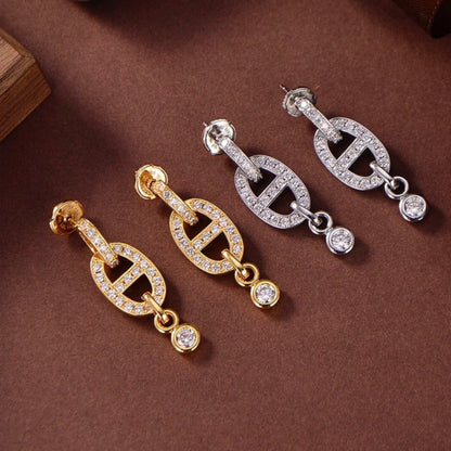 [Eternal Jewelry]HM CHAINE DIAMOND EARRINGS