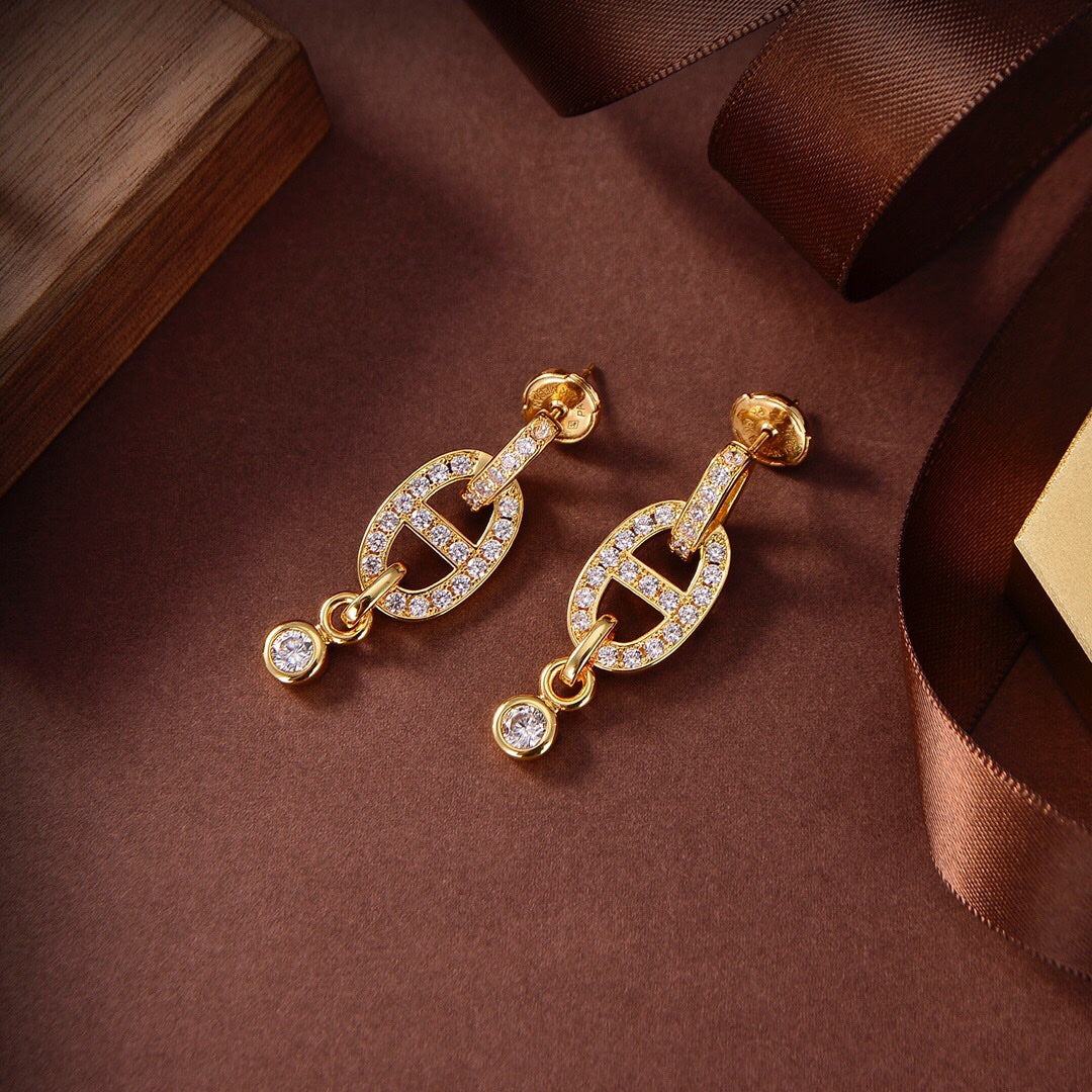 [Eternal Jewelry]HM CHAINE DIAMOND EARRINGS