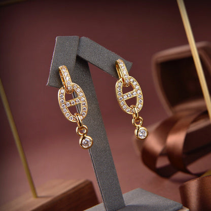 [Eternal Jewelry]HM CHAINE DIAMOND EARRINGS