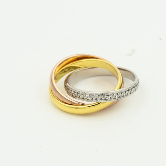 [Eternal Jewelry]TRINITY RING GOLD PINK GOLD SILVER DIAMONDS