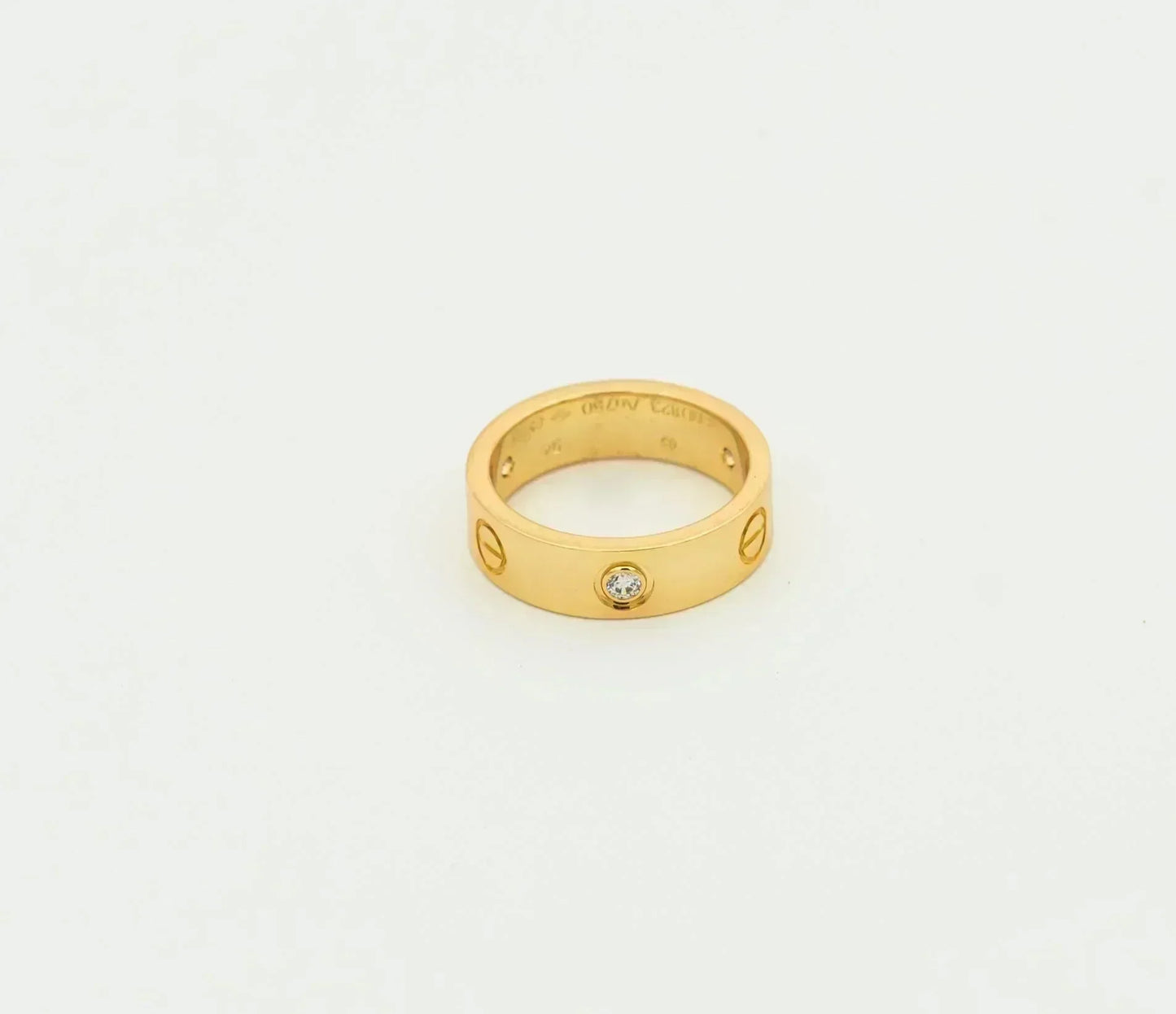 [Eternal Jewelry]LOVE RING 5.5MM 3 DIAMONDS GOLD