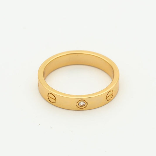 [Eternal Jewelry]LOVE RING 4MM 1 DIAMOND PINK GOLD