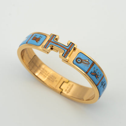 [Eternal Jewelry]H PINK GOLD BRACELET BLUE CERAMIC