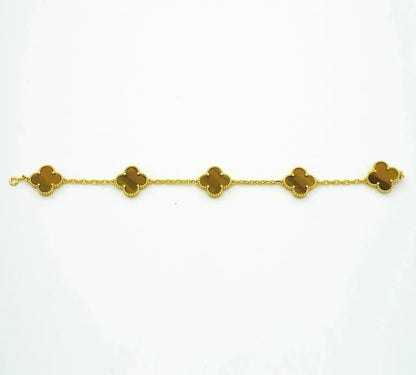 [Eternal Jewelry] CLOVER 5 MOTIFS TIGER EYE BRACELET COLLECTION