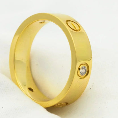 [Eternal Jewelry]LOVE RING 5.5MM 3 DIAMONDS GOLD