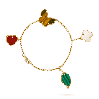 [Eternal Jewelry]LUCKY SPRING 5 MOTIF GOLD BRACELET