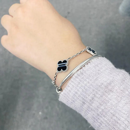 [Eternal Jewelry] CLOVER 5 MOTIF PULSAR STONE BRACELET COLLECTION