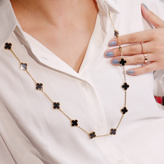 [Eternal Jewelry]CLOVER 20 MOTIFS ONYX ROSE GOLD