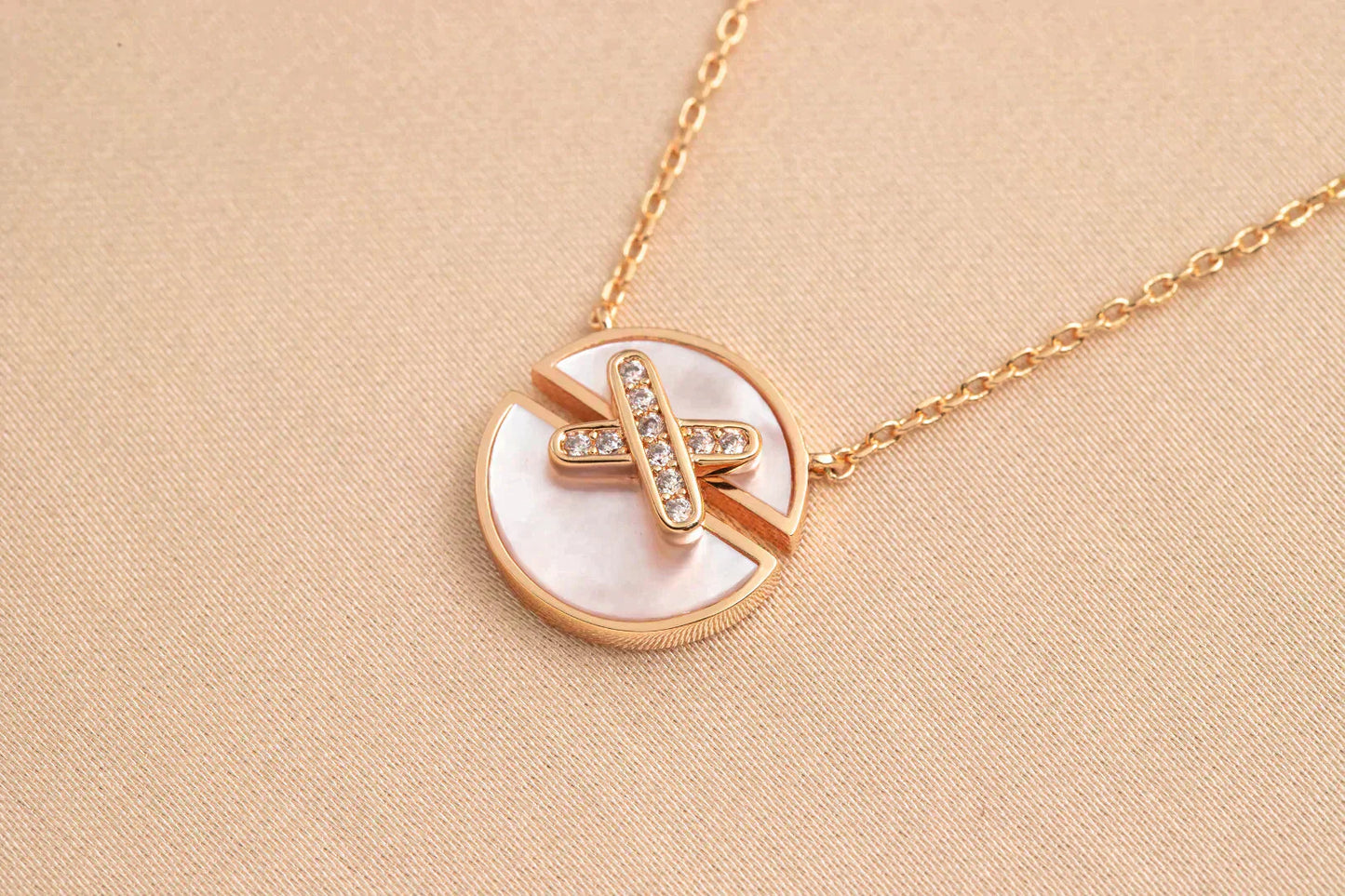 [Eternal Jewelry]JEUX DE ROSE GOLD DIAMOND NECKLACE