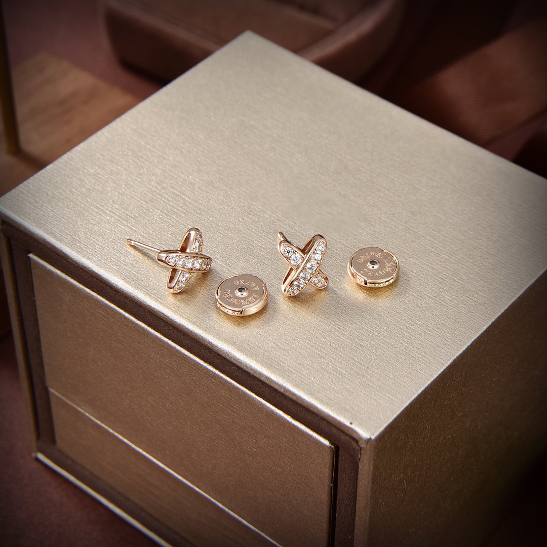 [Eternal Jewelry]JEUX DE GOLD DIAMOND EARRINGS