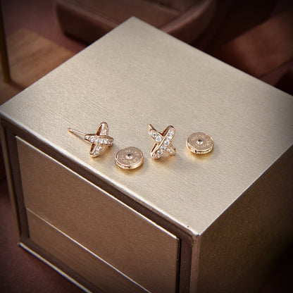 [Eternal Jewelry]JEUX DE GOLD DIAMOND EARRINGS