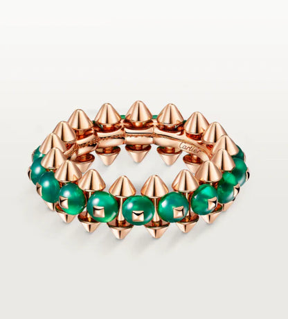 [Eternal Jewelry]CLASH ELEGANT ROSE GOLD RING FEATURING NATURAL AGATE