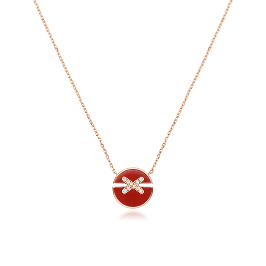 [Eternal Jewelry]JEUX DE ROSE GOLD DIAMOND NECKLACE