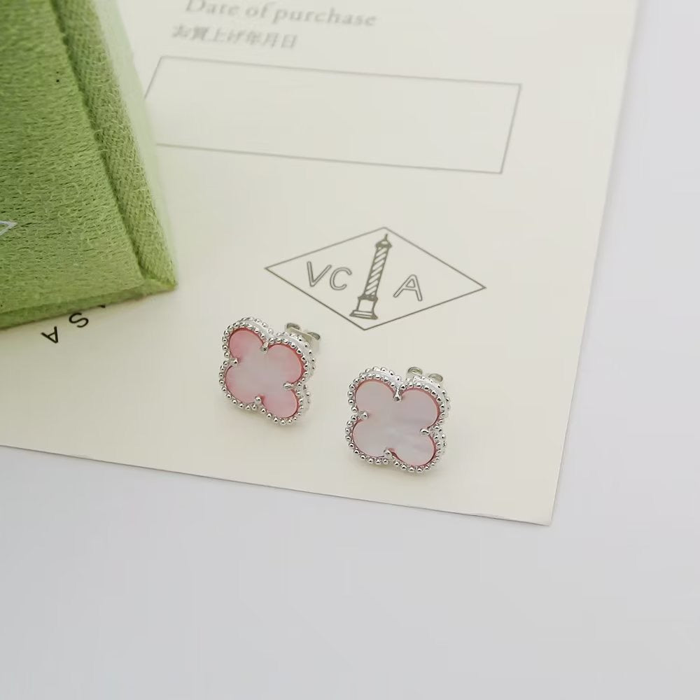 [Eternal Jewelry]Clover Mini Pink Earrings