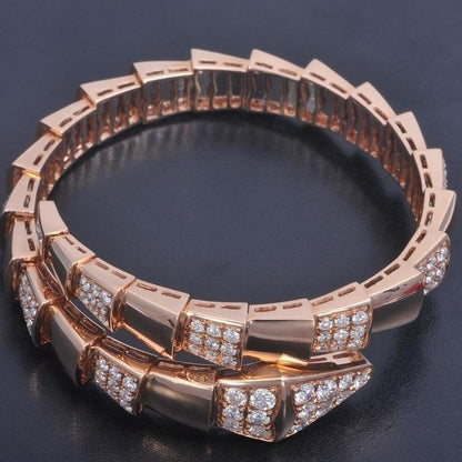 [Eternal Jewelry]SERPENTI WIDE BRACELET PINK GOLD DIAMOND
