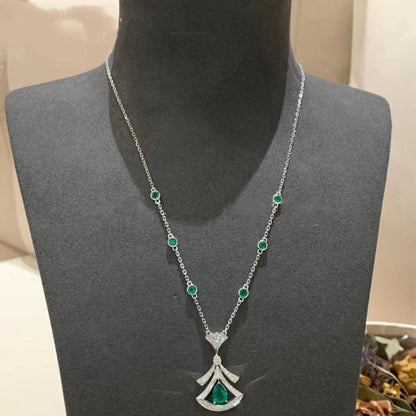 [Eternal Jewelry]DREAM NECKLACE MALACHITE DIAMOND SILVER