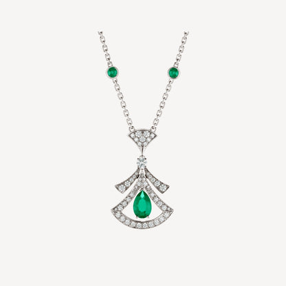 [Eternal Jewelry]DREAM NECKLACE MALACHITE DIAMOND SILVER