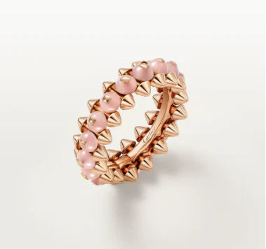 [Eternal Jewelry]CLASH ELEGANT ROSE GOLD RING FEATURING NATURAL AGATE