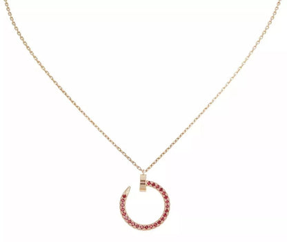 [Eternal Jewelry]JUSTE NECKLACE GOLD RED DIAMONDS