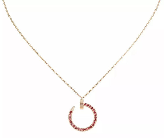 [Eternal Jewelry]JUSTE NECKLACE GOLD RED DIAMONDS