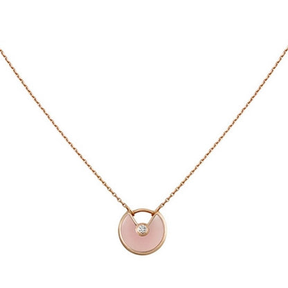 [Eternal Jewelry]AMULETTE ROSE GOLD PINK MOP NECKLACE