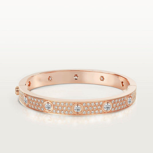 [Eternal Jewelry]LOVE BRACELET 6.1MM DIAMOND-PAVED 10 BIG DIAMONDS