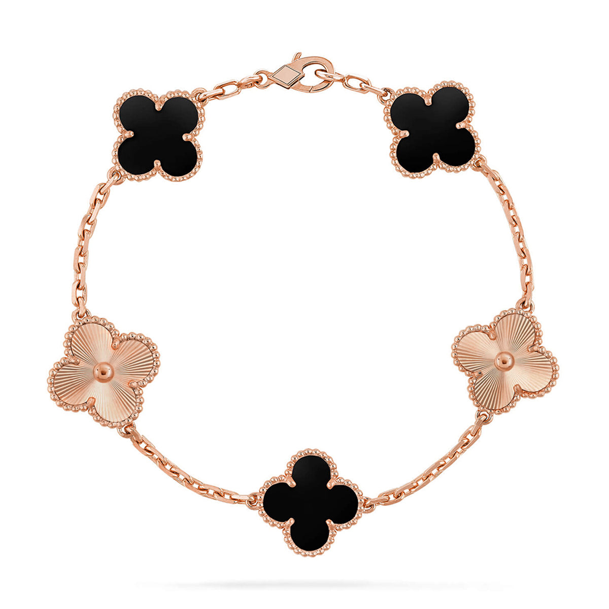 [Eternal Jewelry] CLOVER 5 MOTIF ONYXS BRACELET COLLECTION