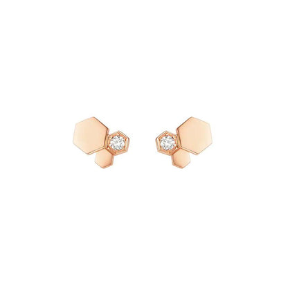 [Eternal Jewelry]BEE LOVE PINK GOLD DIAMOND EARRINGS