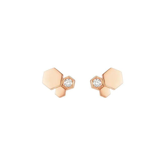 [Eternal Jewelry]BEE LOVE PINK GOLD DIAMOND EARRINGS