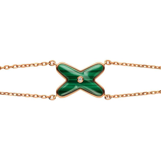 [Eternal Jewelry]JEUX BRACELET MALACHITE PINK GOLD 1 DIAMOND