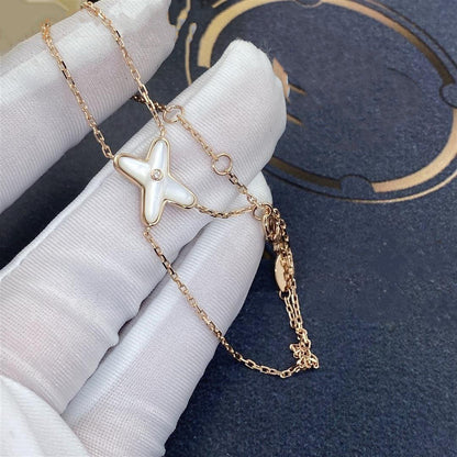 [Eternal Jewelry]JEUX BRACELET WHITE MOP PINK GOLD 1 DIAMOND