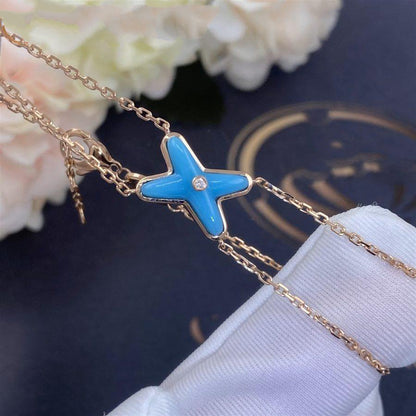 [Eternal Jewelry]JEUX BRACELET TURQUOISE PINK GOLD 1 DIAMOND