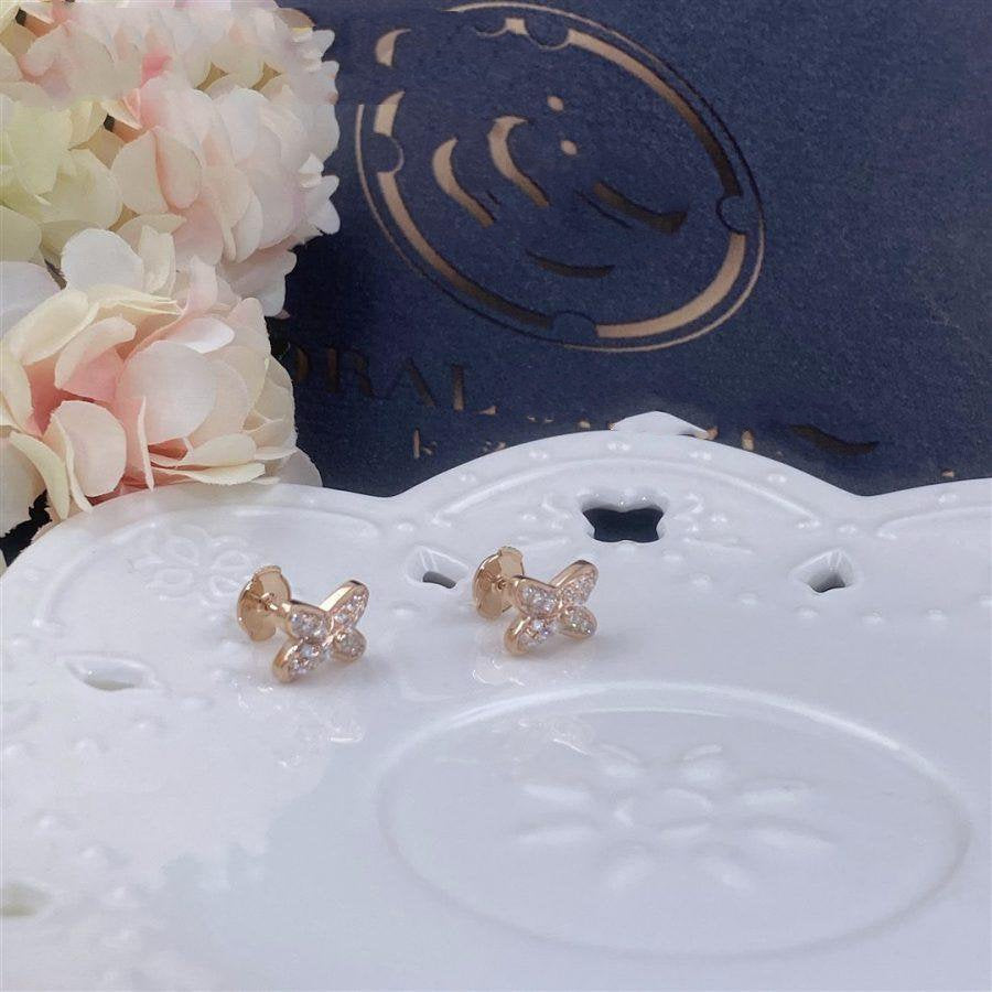 [Eternal Jewelry]JEUX DE PINK GOLD DIAMOND EARRINGS