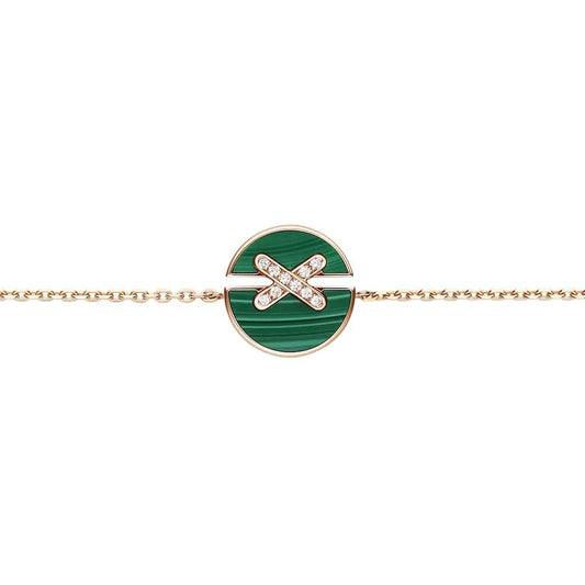 [Eternal Jewelry]JEUX DE BRACELET MALACHITE PINK GOLD DIAMONDS