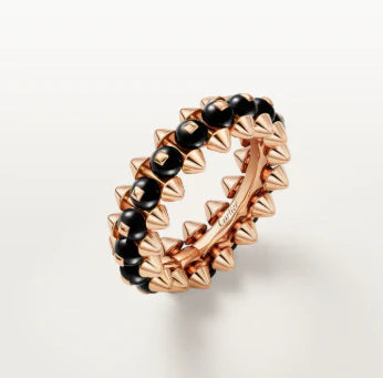 [Eternal Jewelry]CLASH ELEGANT ROSE GOLD RING FEATURING NATURAL AGATE