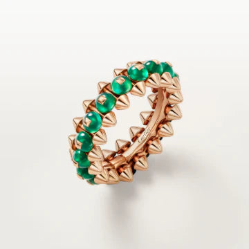 [Eternal Jewelry]CLASH ELEGANT ROSE GOLD RING FEATURING NATURAL AGATE