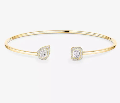 [Eternal jewelry]M Delicate Double-Diamond Bracelet
