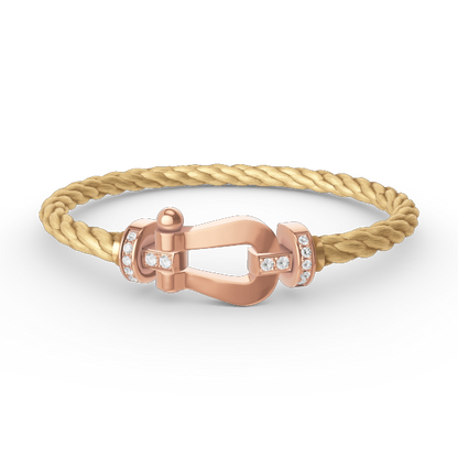 [Eternal Jewelry]FORCE LARGE HORSESHOE HALF DIAMOND BRACELET ROSE GOLD