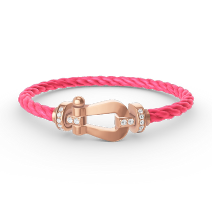 [Eternal Jewelry]FORCE LARGE HORSESHOE HALF DIAMOND BRACELET ROSE GOLD